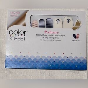 Color Street Ship Ship Hooray Nautical theme Pedicure Nail Strips